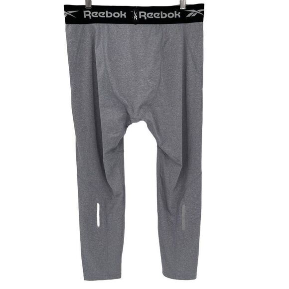Reebok Conditioning Compression Tight Pants Men‎ XL Gray Workout Gym Training - Picture 2 of 4